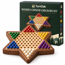 TurnOakGames Wooden Chinese Checkers Set