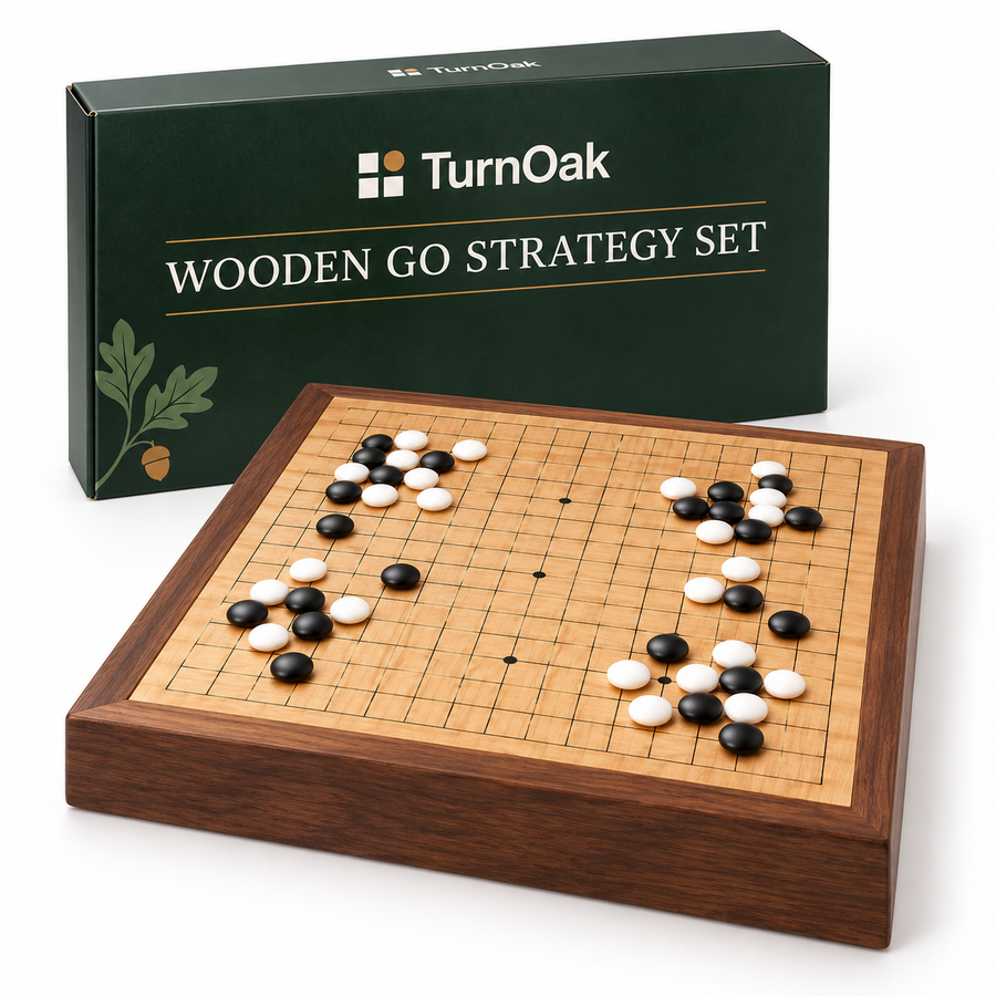 TurnOakGames Wooden Go Strategy Set